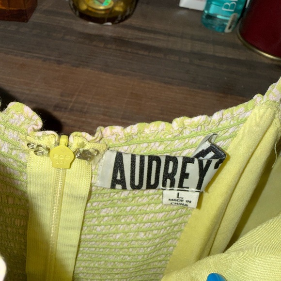 audrey Pale Spring greenFloral Maxi Slip Dress with Side Slit - Picture 2 of 4